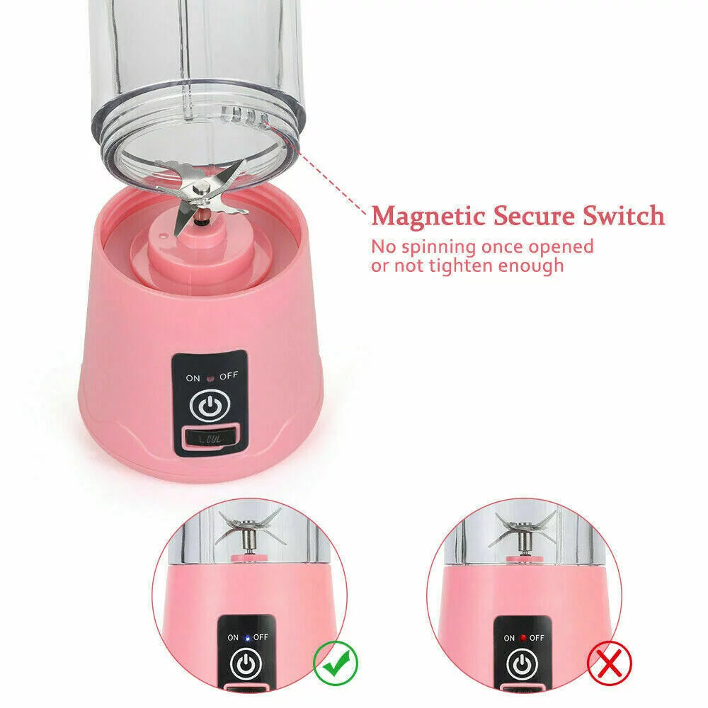 Mini Juicer USB Rechargeable Electric Juicer Bottle Fruit Blender Mixer